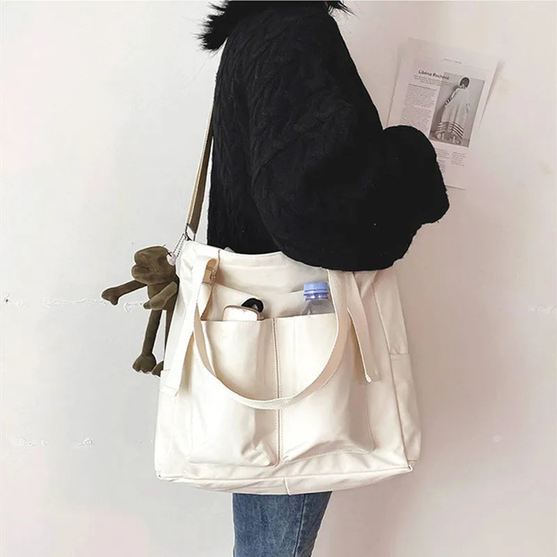 Waterproof Girls Shoulder Bag Travel Tote Bags Canvas Ladies Crossbody Handbags