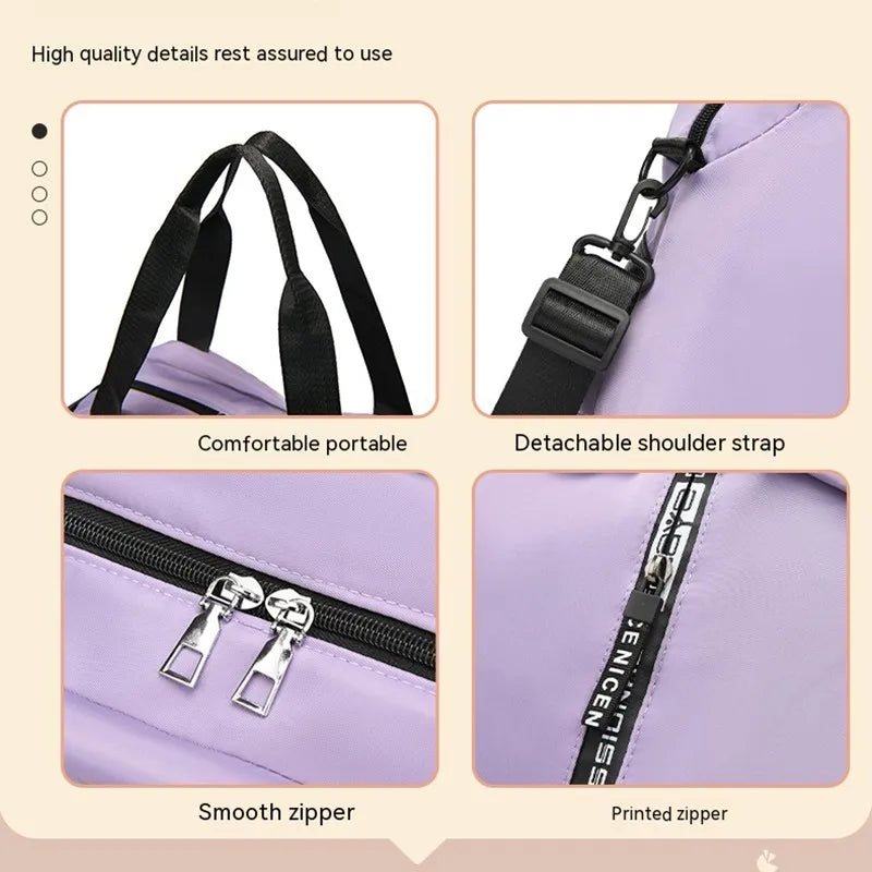 Large Capacity Waterproof Women Weekender Travel Bag