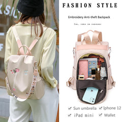 Large Capacity Waterproof Oxford Women Backpack Anti-theft School Bag