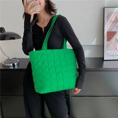 Winter Woman Shoulder Bag Nylon Handbags Big Tote Bags Top Handle Bag