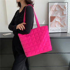 Winter Woman Shoulder Bag Nylon Handbags Big Tote Bags Top Handle Bag