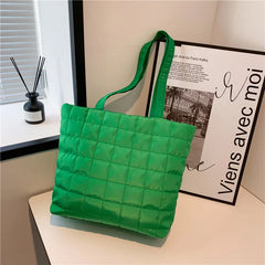 Winter Woman Shoulder Bag Nylon Handbags Big Tote Bags Top Handle Bag