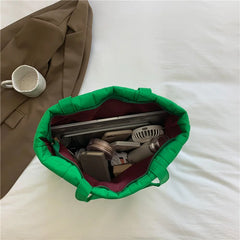Winter Woman Shoulder Bag Nylon Handbags Big Tote Bags Top Handle Bag