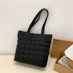 Winter Woman Shoulder Bag Nylon Handbags Big Tote Bags Top Handle Bag