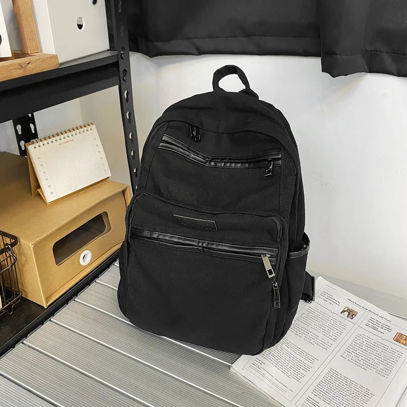 Large Capacity Women Backpack Multi-pocket Laptop Rucksack College Travel Bag