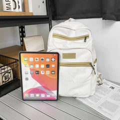 Large Capacity Women Backpack Multi-pocket Laptop Rucksack College Travel Bag