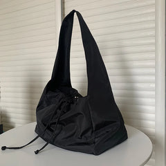 Nylon Bucket Shoulder Bag Large Capacity Tote Hand Bag