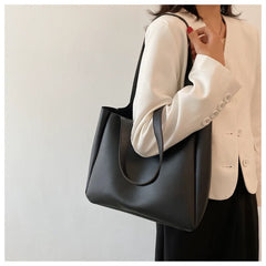 Large Capacity Bucket Shoulder Bags Retro Handbags Pu Leather Tote Bags
