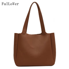 Large Capacity Women Bucket Shoulder Bags Retro Handbags Pu Leather