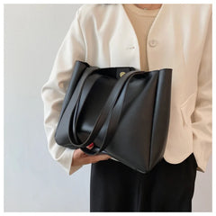 Large Capacity Bucket Shoulder Bags Retro Handbags Pu Leather Tote Bags
