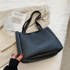 Large Capacity Women Bucket Shoulder Bags Retro Handbags Pu Leather