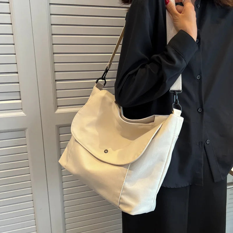 Large Capacity Canvas Women's Handbags Waterproof Travel Tote Shoulder Bags