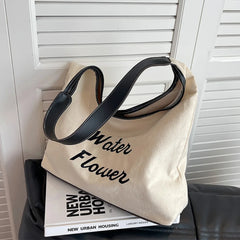 Large Capacity Canvas Shoulder Bags Female Casual Tote Bags College Girls