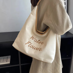 Large Capacity Canvas Shoulder Bags Female Casual Tote Bags College Girls