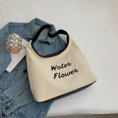 Large Capacity Canvas Shoulder Bags Female Casual Tote Bags College Girls