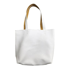 Large Capacity Women Daily Tote Bag Soft PU Leather Yellow