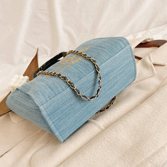 Large Capacity Denim Handbag for Women High Ladies Travel Messenger Bag