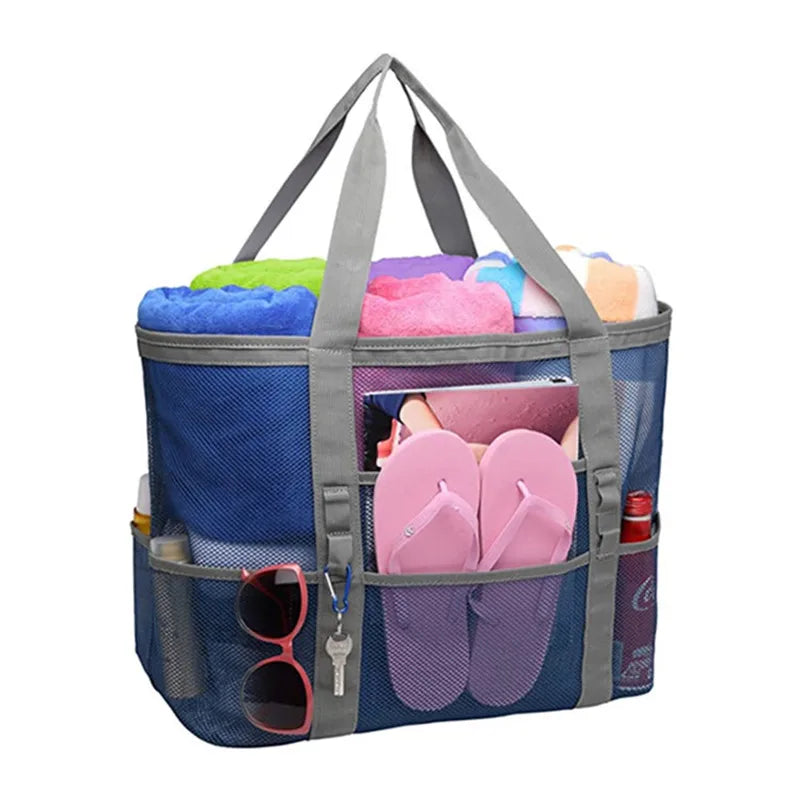 Large Capacity Women Mesh Transparent Beach Bag