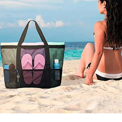 Large Capacity Women Mesh Transparent Beach Bag