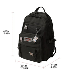 Large Capacity Women Nylon Backpack College School Bookbag Laptop Bag