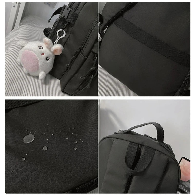 Large Capacity Women Nylon Backpack College School Bookbag Laptop Bag