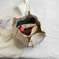 Large Capacity Women Pu Leather Handbags High Ladies Big Chain Shoulder Travel B