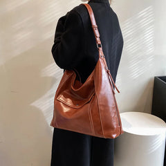 Large Capacity Women Pu Leather Handbags High Ladies Big Shoulder Tote Messenger