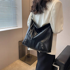 Large Capacity Women Pu Leather Handbags Tote Bags High Ladies Big Shoulder Mess