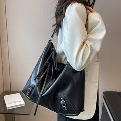 Large Capacity Women Pu Leather Handbags Tote Bags High Ladies Big Shoulder Mess