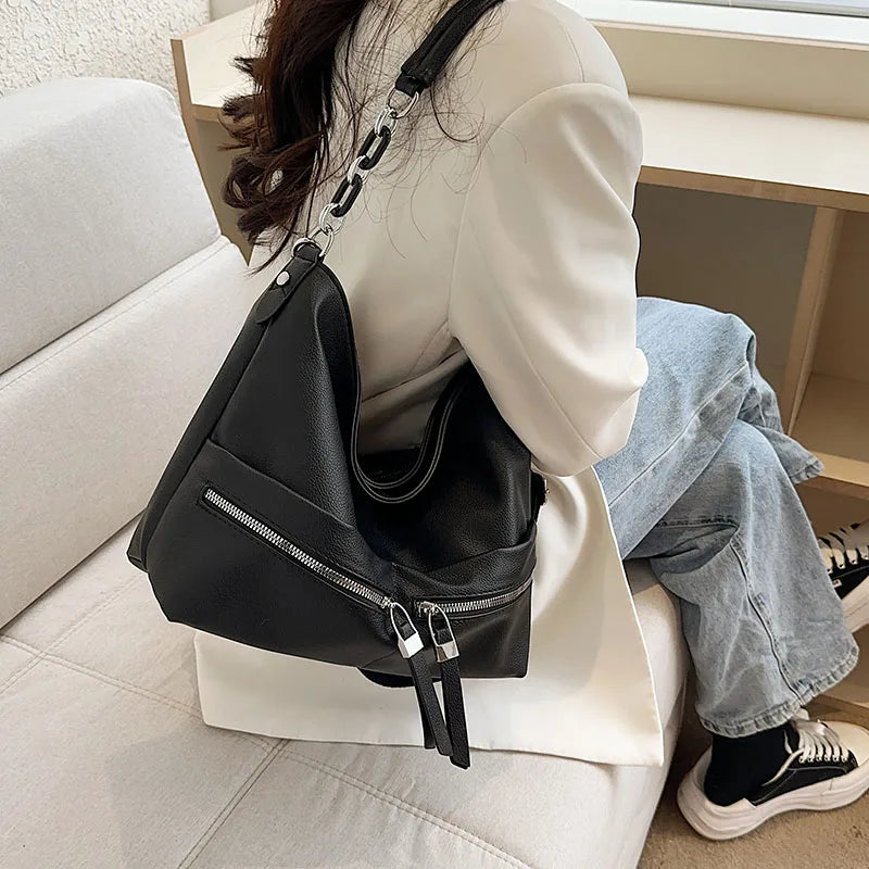 High Capacity Women Leather Handbags Tote Bags Ladies Shoulder Messenger Bags