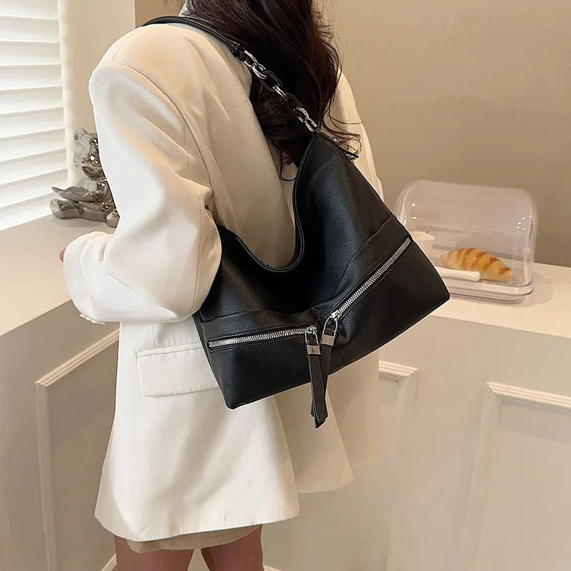 High Capacity Women Leather Handbags Tote Bags Ladies Shoulder Messenger Bags