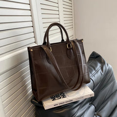 Large Capacity Women Pu Leather Handbags Tote Bags High Ladies Shoulder Messenge