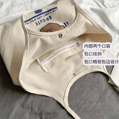 Large Capacity Women Reusable Shopping Beach Bag Canvas Vest Shoulder Bags