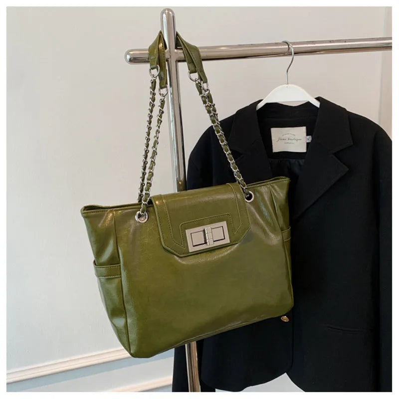 Large Capacity Women Shoulder Bags High-Grade Retro Tote Bag