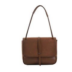 Vintage Nubuck PU Leather Messenger Bag Handbag Purse