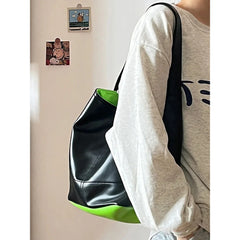 Large Capacity Women Tote Shoulder Bags Soft Pu Leather Crossbody Bag