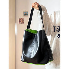 Large Capacity Women Tote Shoulder Bags Soft Pu Leather Crossbody Bag