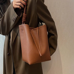 Large Capacity Women's Autumn Winter Shoulder Bags High Bucket Bag Handbags