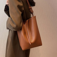 Large Capacity Women's Autumn Winter Shoulder Bags High Bucket Bag Handbags