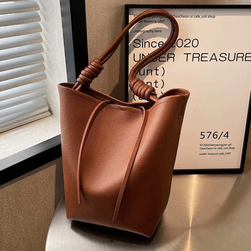 Large Capacity Women's Autumn Winter Shoulder Bags High Bucket Bag Handbags