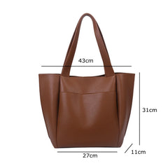 Large Capacity Women's Bag Shoulder Bags PU Soft Leather Ladies Travel Handbags