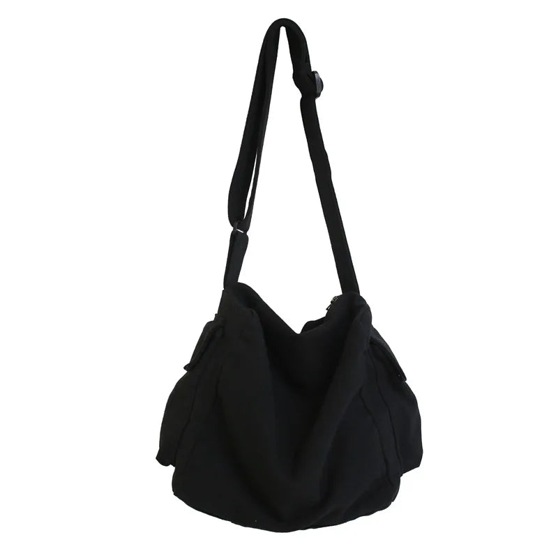 Summer Canvas Shopper Travel Crossbody Shoulder Bag for Women