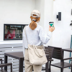 Large Capacity Canvas Shopper Travel Crossbody Shoulder Bag for Women