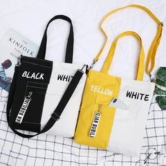 Large Capacity Women's Canvas Shoulder Bag Student Handbag School Bag