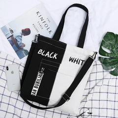 Large Capacity Women's Canvas Shoulder Bag Student Handbag School Bag