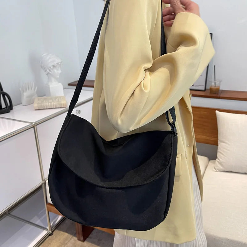 Large Capacity Women's Messenger Bag Canvas Satchel