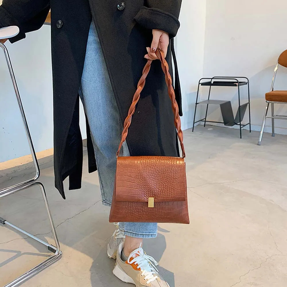 Large Capacity Women's Pu Handbag Casual Shoulder Bags
