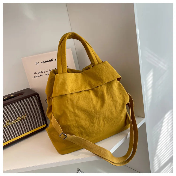 Nylon Shoulder Crossbody Bags for Women Solid Color Large Capacity
