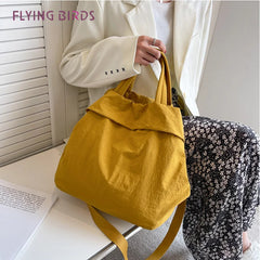 Nylon Shoulder Crossbody Bags for Women Solid Color Large Capacity