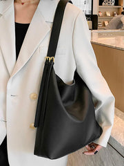 Women's Large Capacity Shoulder Bag Soft Pu Leather Crossbody Handbags